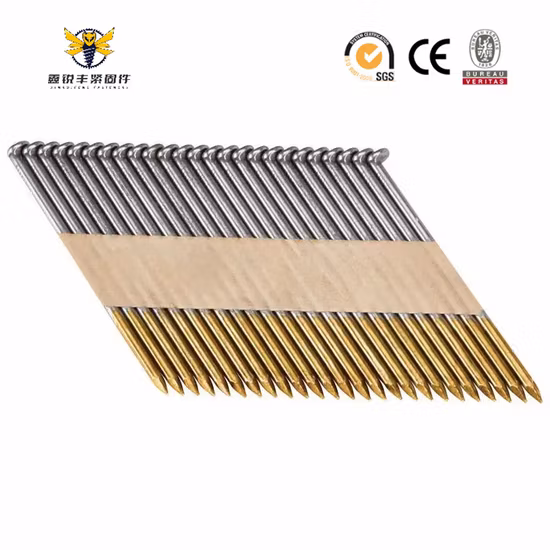 30 34 Degree Eg HDG Bright Paper Strip Nails for Framing Gas Nailer