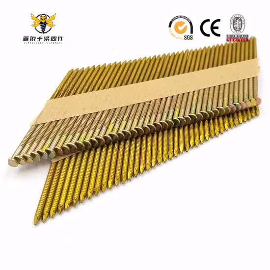 30 34 Degree Eg HDG Bright Paper Strip Nails for Framing Gas Nailer