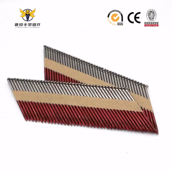 30 34 Degree Eg HDG Bright Paper Strip Nails for Framing Gas Nailer