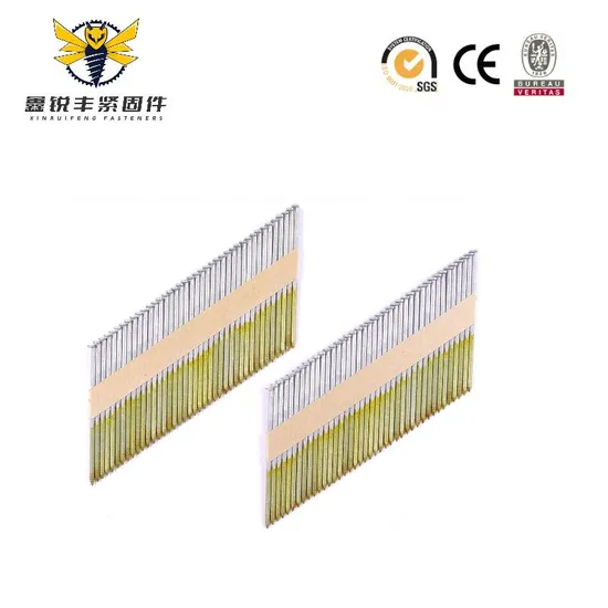 30 34 Degree Eg HDG Bright Paper Strip Nails for Framing Gas Nailer