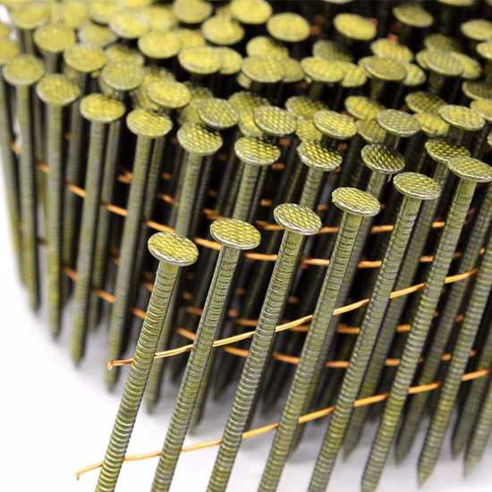 Clous métalliques 0,083 "X 2 en bobine pour palettes en bois et construction